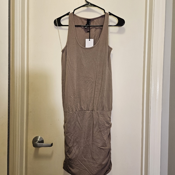 NWT Bobi  Draped Modal Jersey Mini Dress Java - Picture 5 of 8